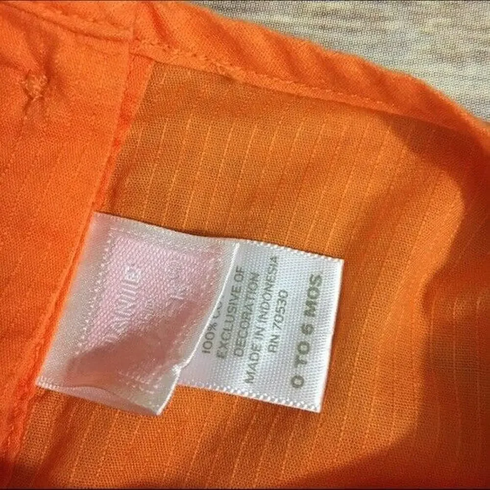 Janie and Jack Girls Swim Coverup Size 0-6 Months Bohemian Spice‎ Tunic Orange